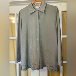 Tradition Green Button-Up Shirt and light brown color shirt